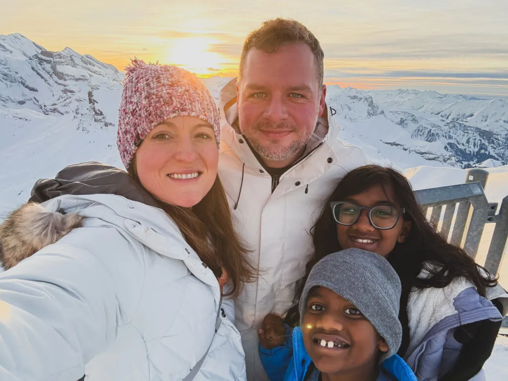 Kimberly with her husband Rob and their kids