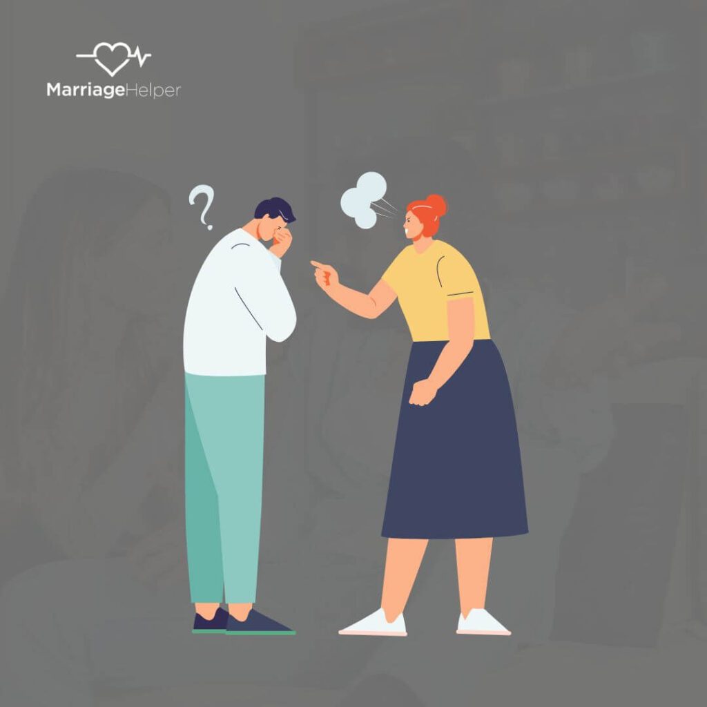 A Couple Having a Confrontation About Marital Problems
