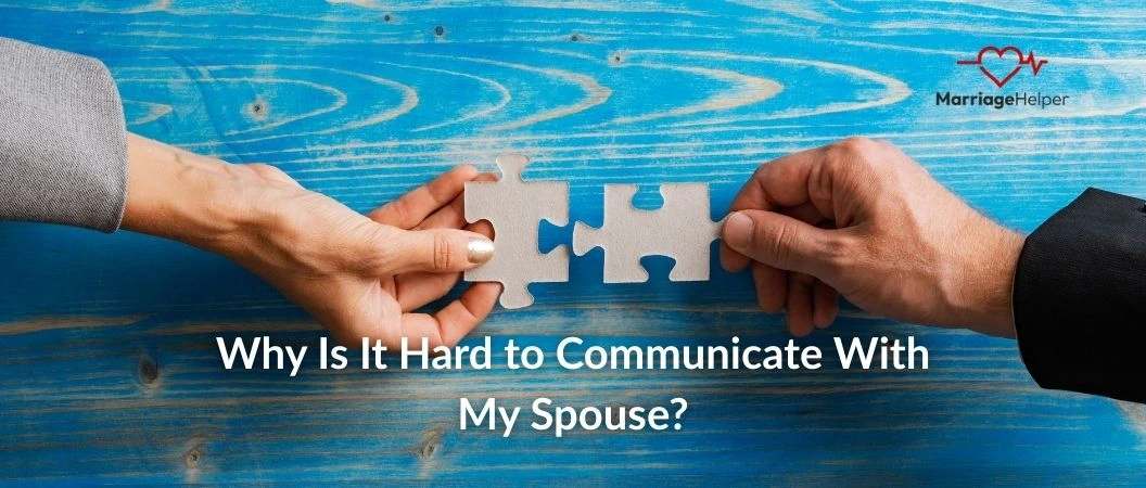 Unfit puzzle together symbolizing why it is hard to communicate with spouse